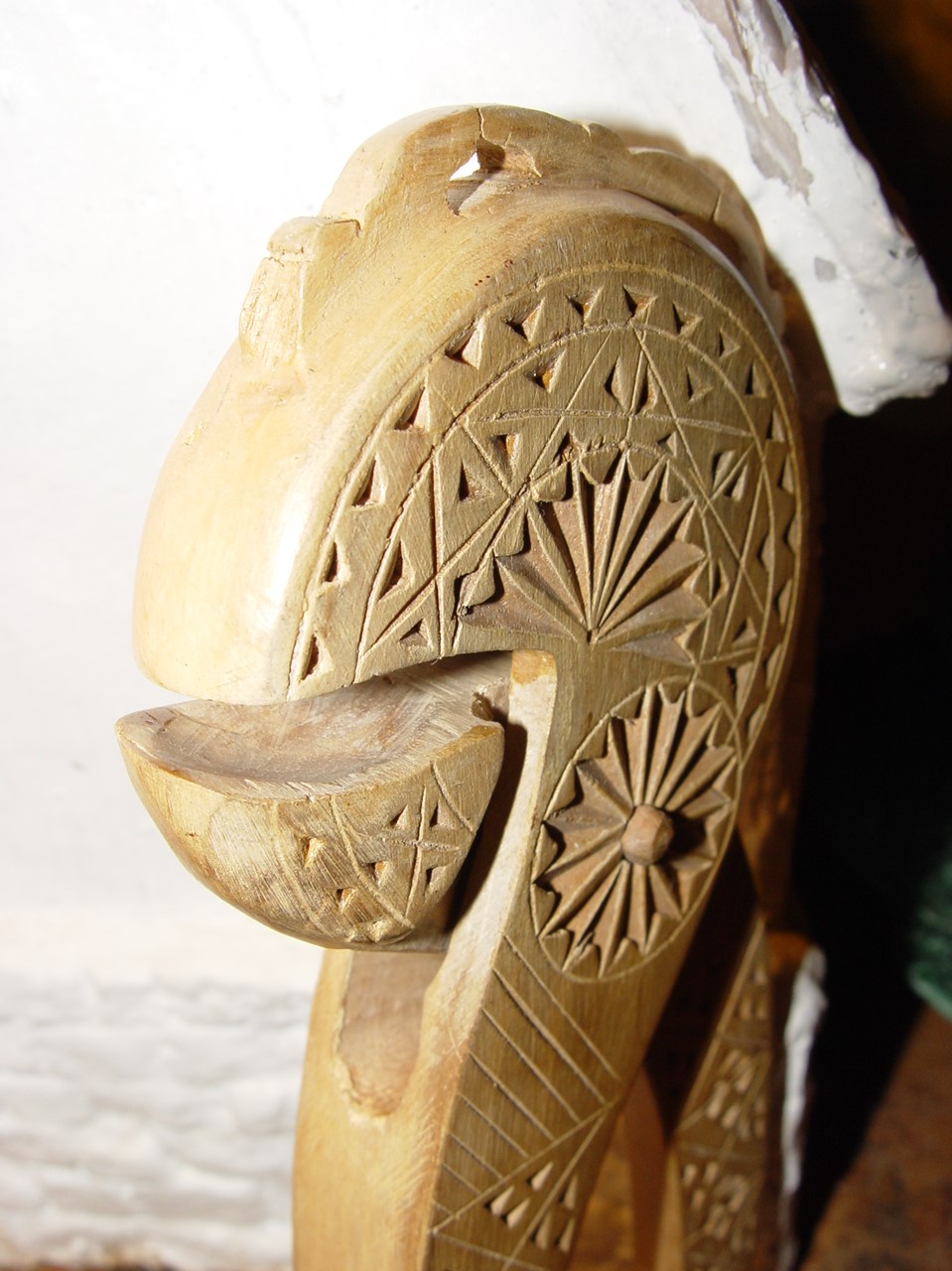 Wooden Hand Carved Nutcracker Scandinavian Folk Art