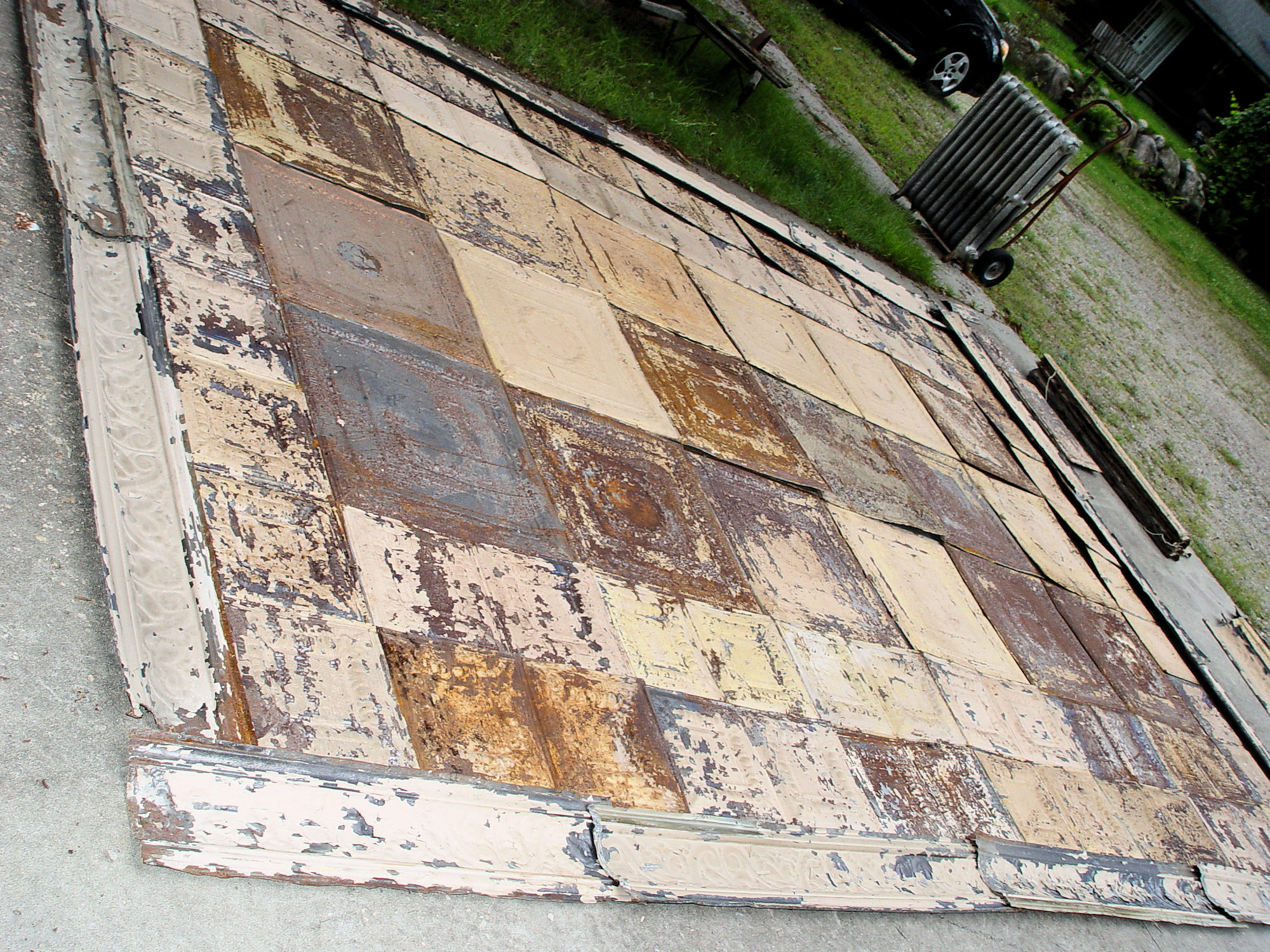 Architectural Salvage 19th
c. Tin, Metal Ceiling Tiles