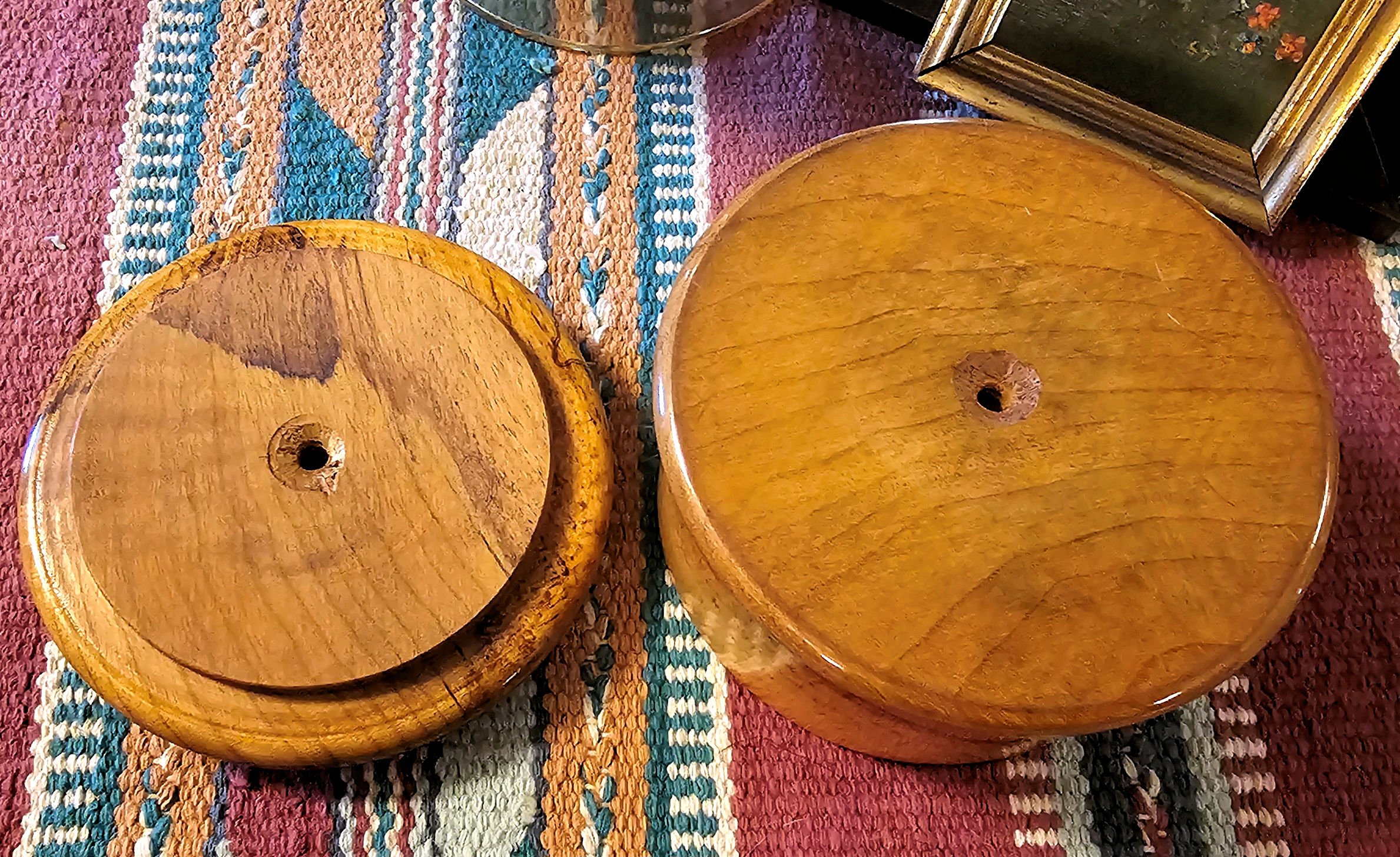 Vintage Hand Carved Birch Burl Wood Wooden Lidded
Bowl 1930s-40s