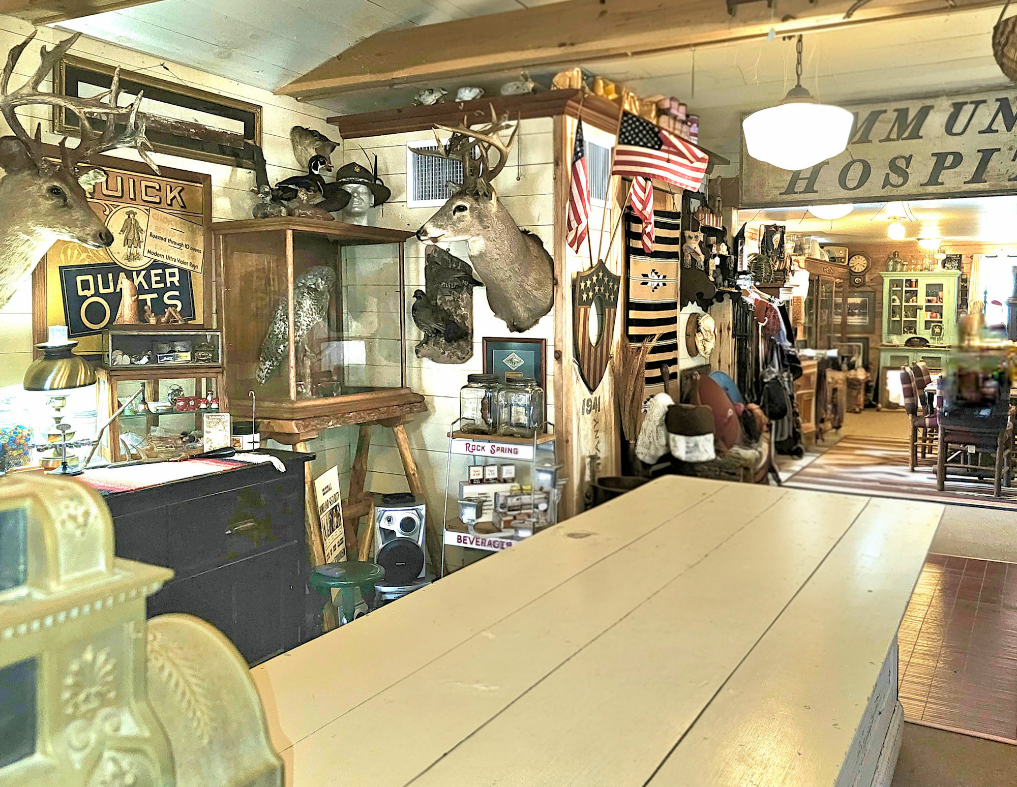 Late 19th‑century Mercantile General
Store or Apothecary Counter