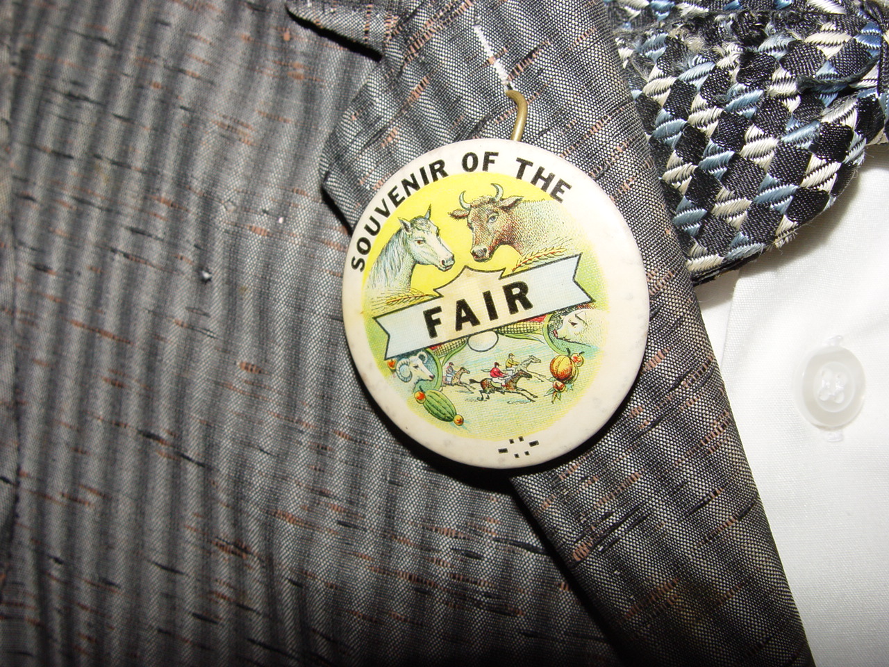 1930's -
                                                40s Minnesota State Fair
                                                advertising pinback
                                                button with Farm motif