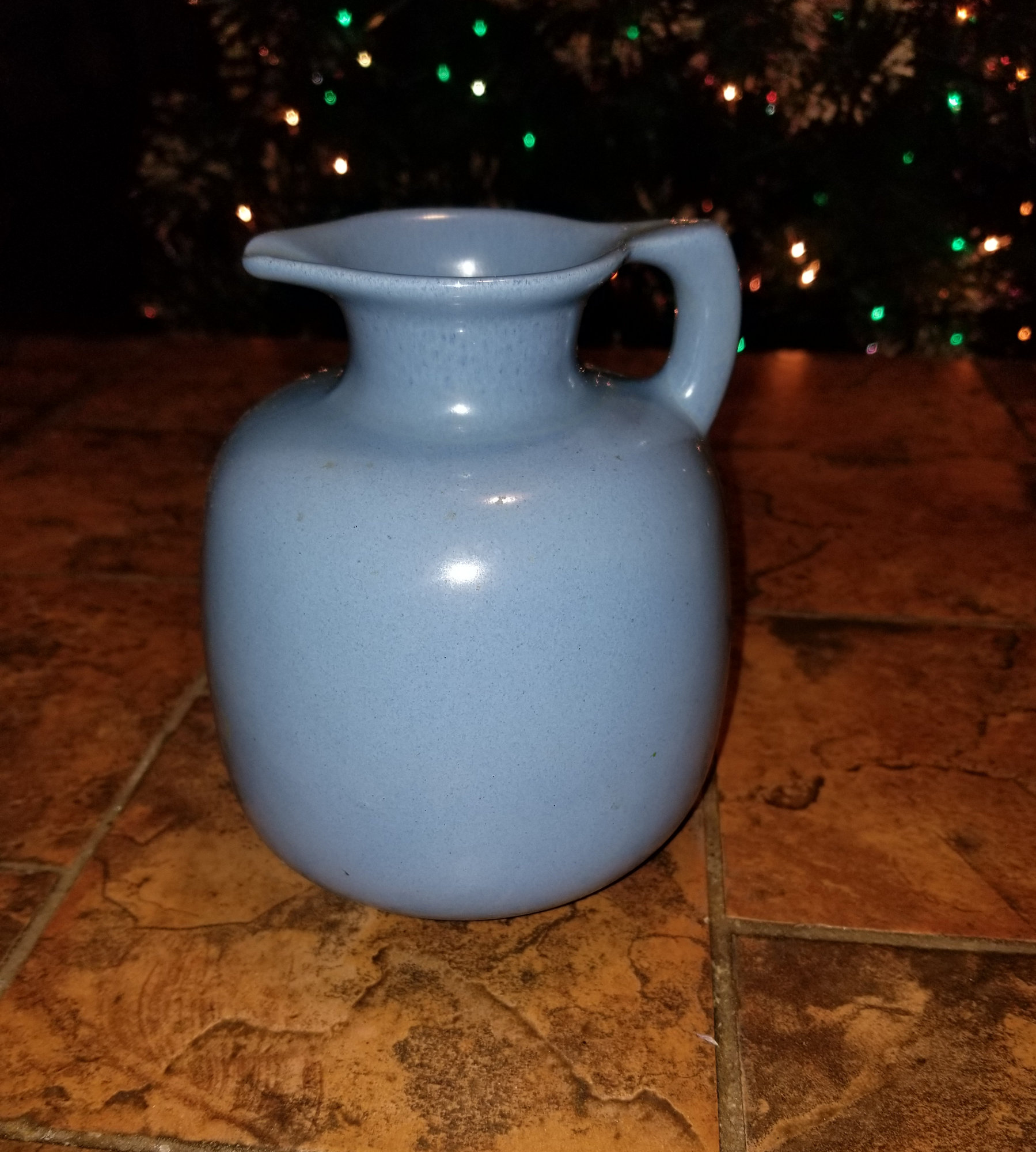 Frankoma Pottery Dusty Blue
                                        6" Honey Pitcher Jug # 833
