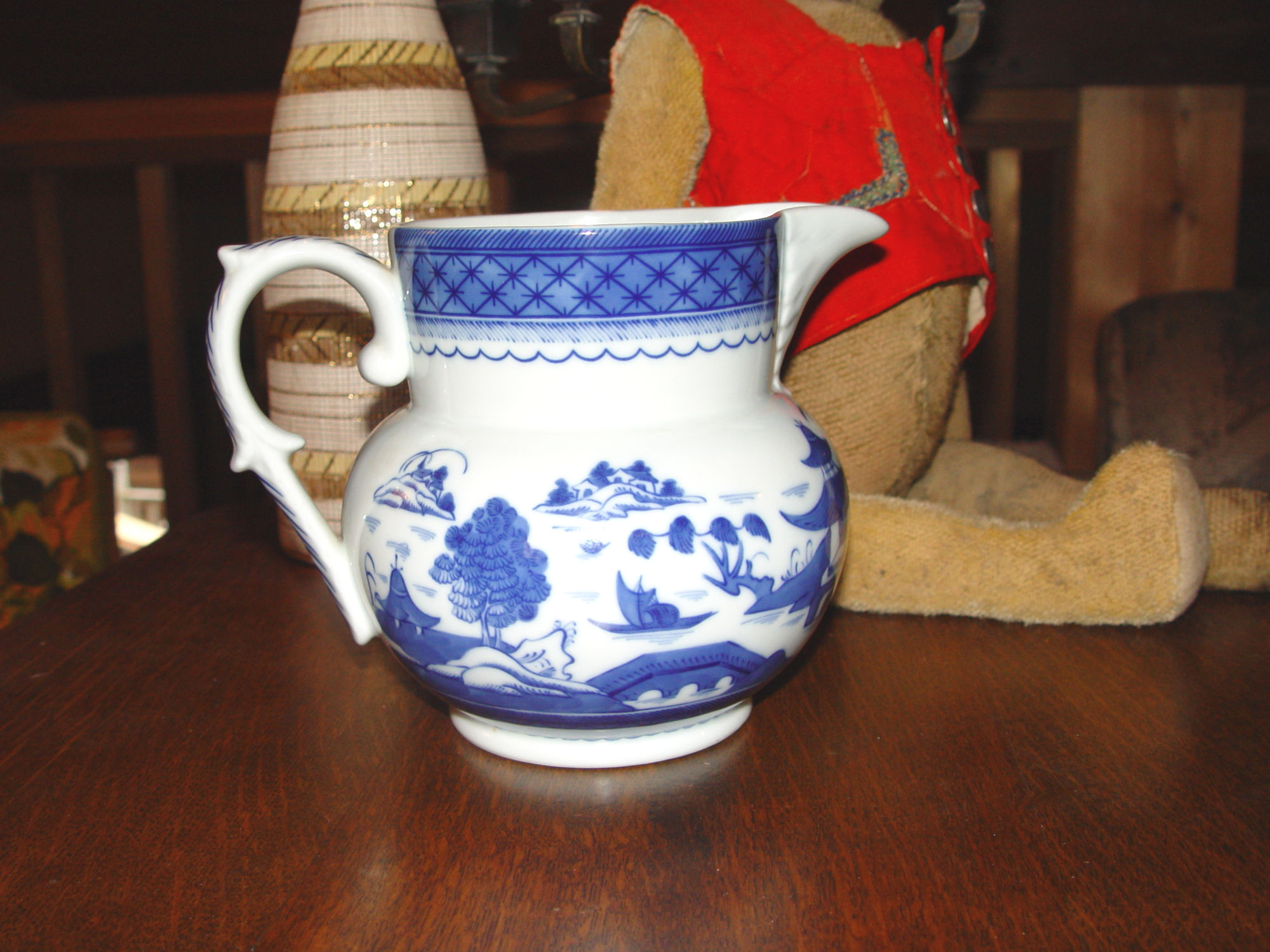 Mottahedeh Chinese Export
                                        Blue & White Canton
                                        Porcelain Water Pitcher