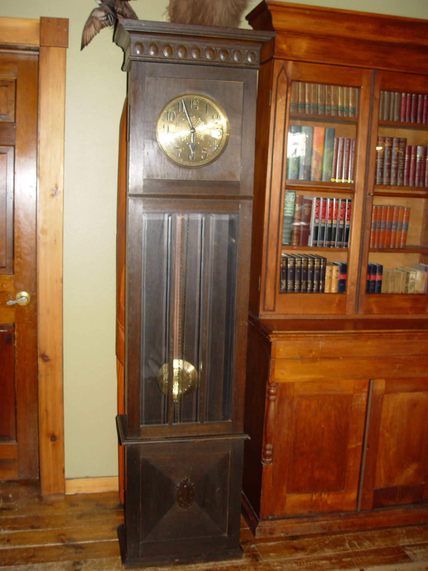 Antique
                                        Kobold Grandfather Wooden
                                        Longcase Clock