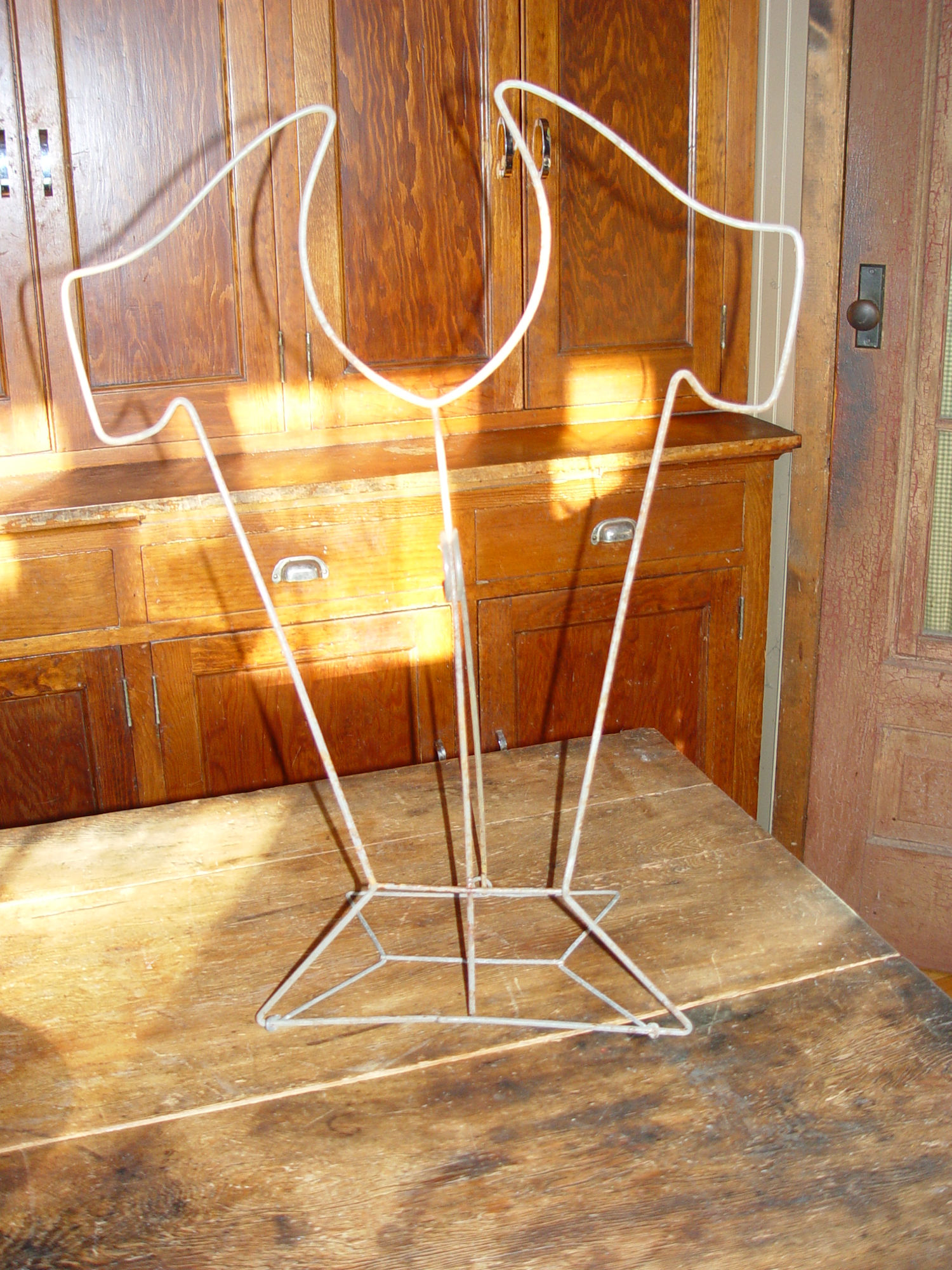 Industrial
                        Vintage Wire Blouse, Shirt Form Stand; Old Store
                        Display