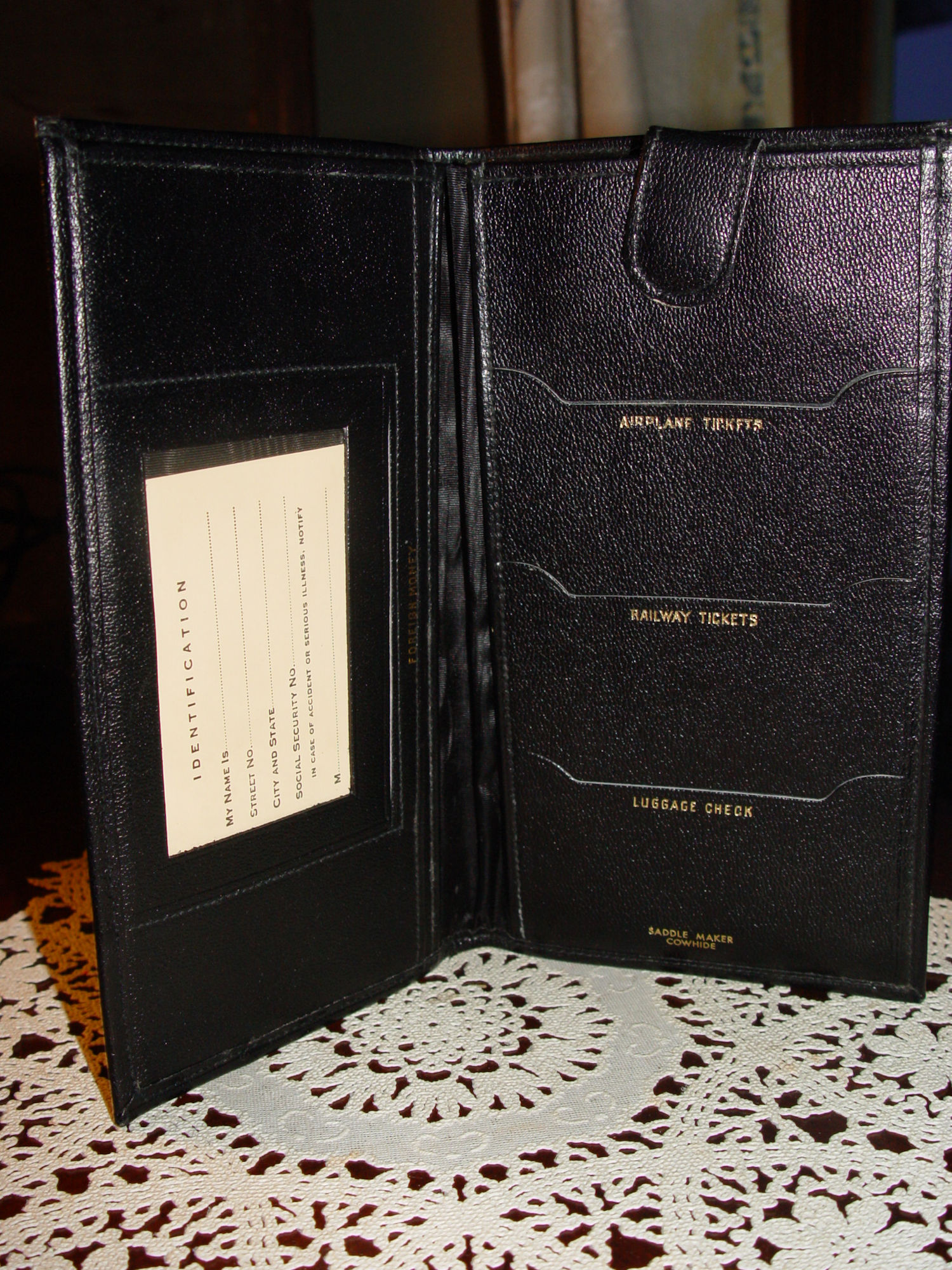NOS Soft Cowhide Wallet,
                                        Black Vintage Berger & Gorin
                                        NYC