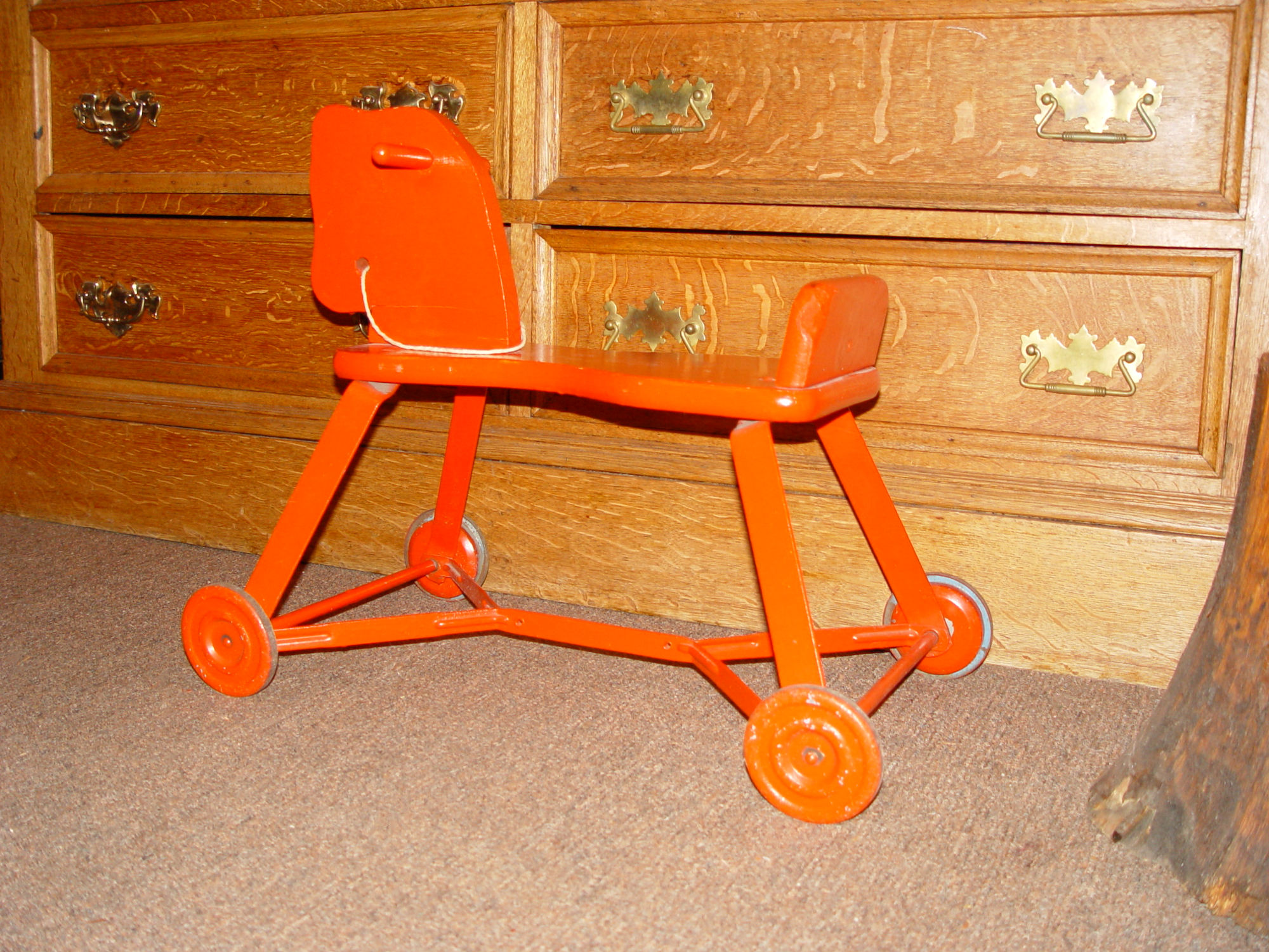 1940's Wooden Child's
                                        Riding Horse, Gong Bell Style