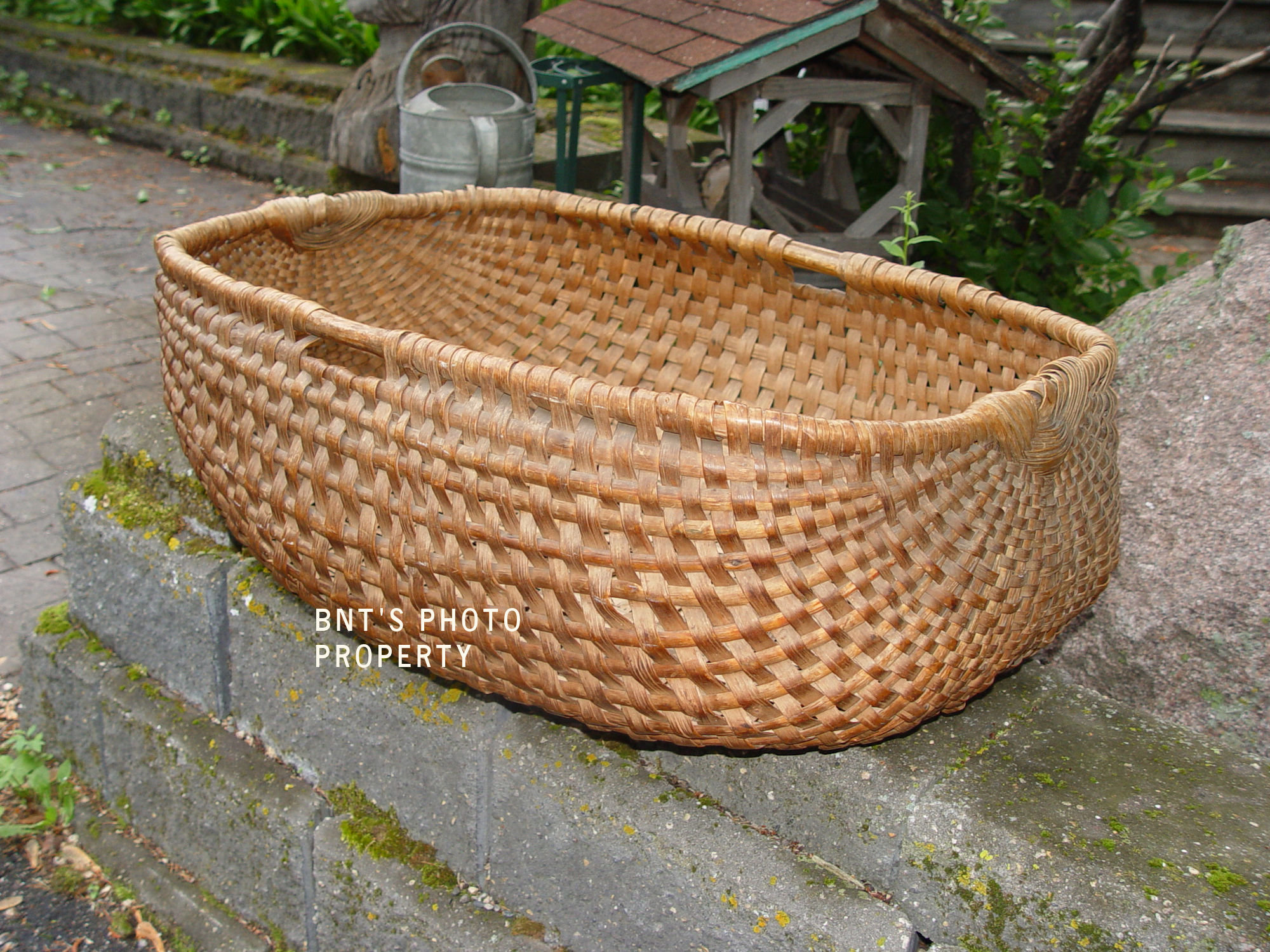 Late 19th
                c. Substantially Large American Primitive Gathering
                Basket
