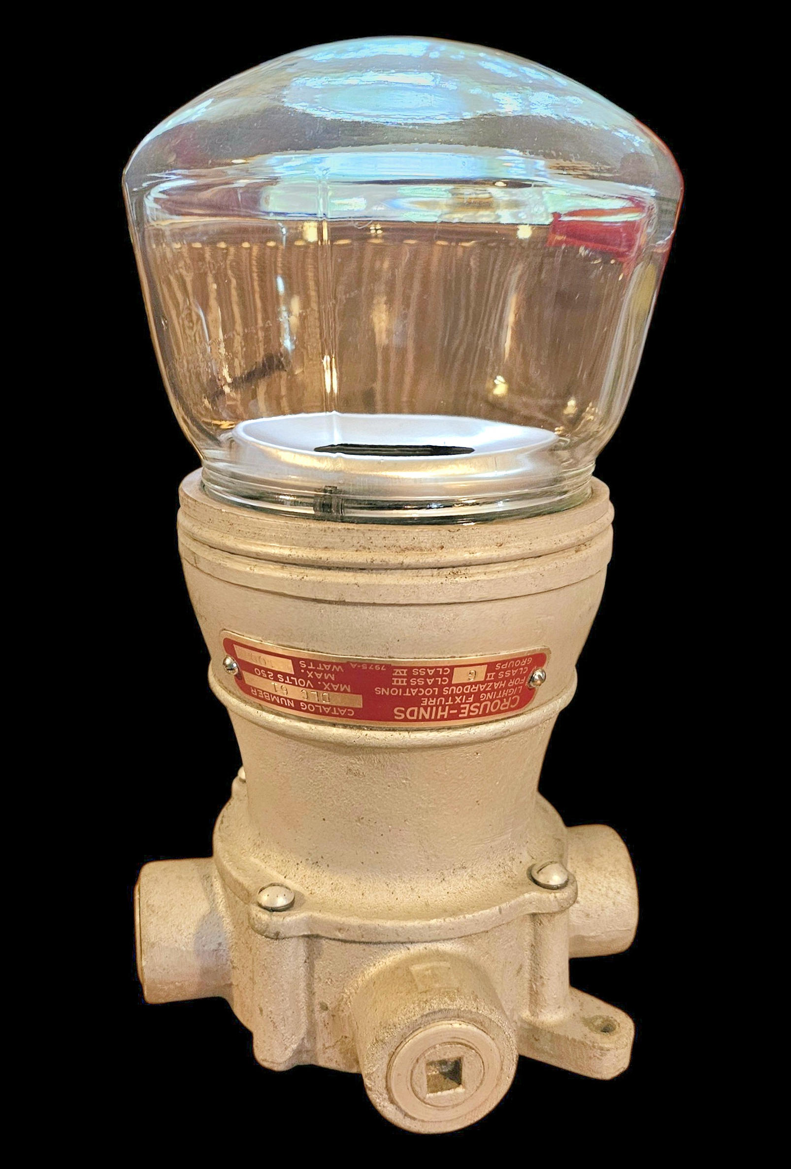 Six Vintage
                        Industrial Crouse Hinds Cast Iron Explosion
                        Proof Lights
