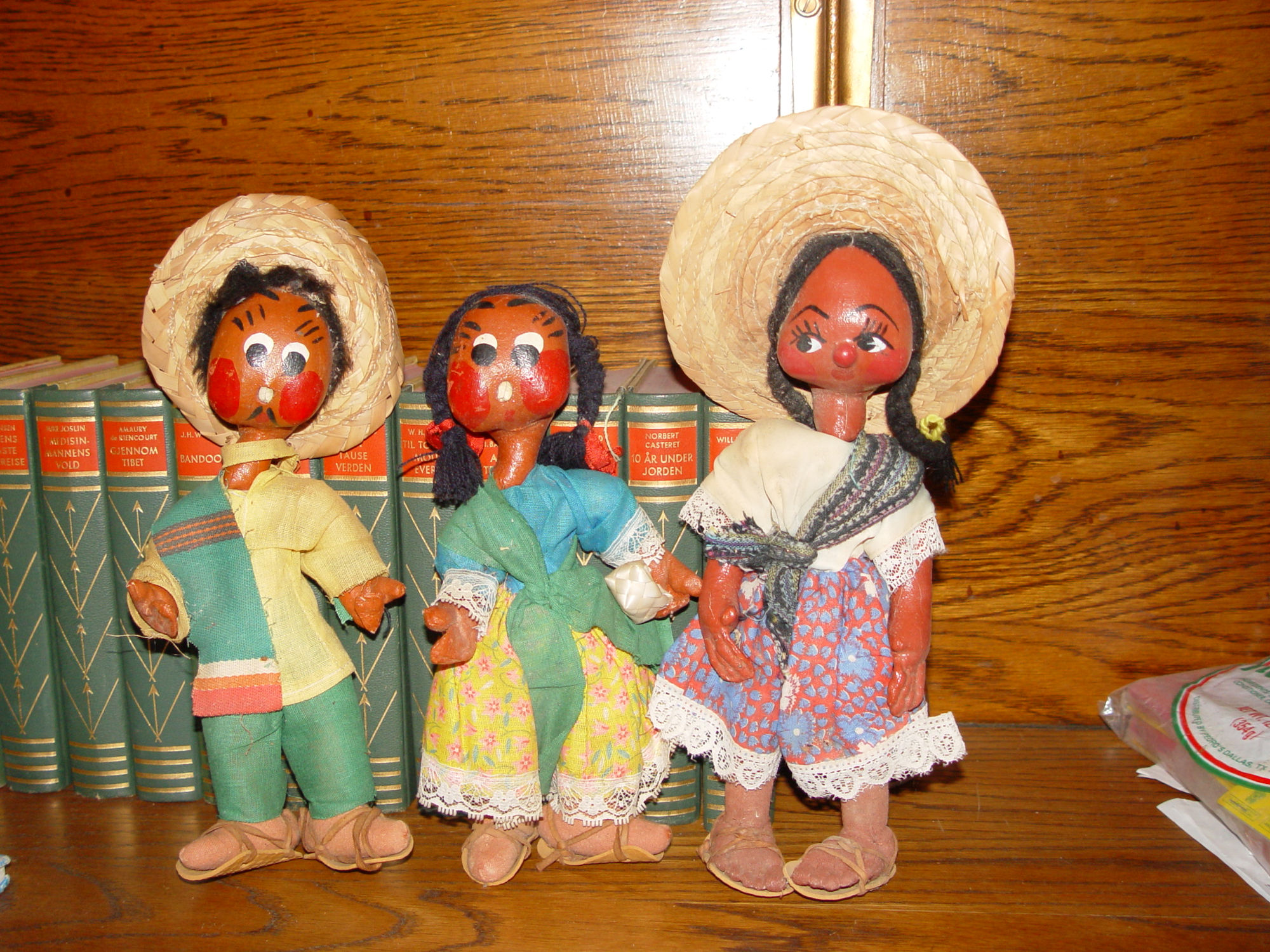 Vintage Mexican Dolls -
                                        Folk Art Paper Mache, Hand
                                        Painted