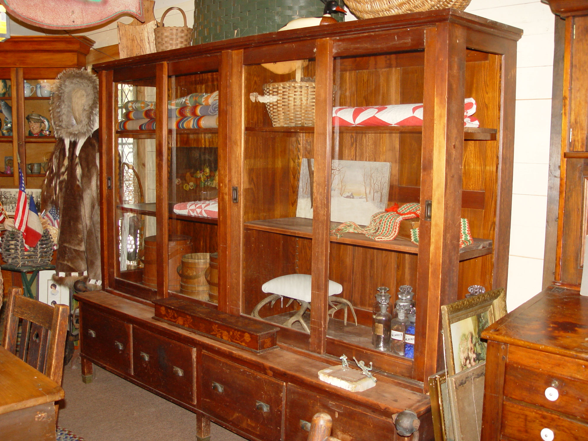 Large
                        19th c. Science Laboratory Storage, Display
                        Cabinet