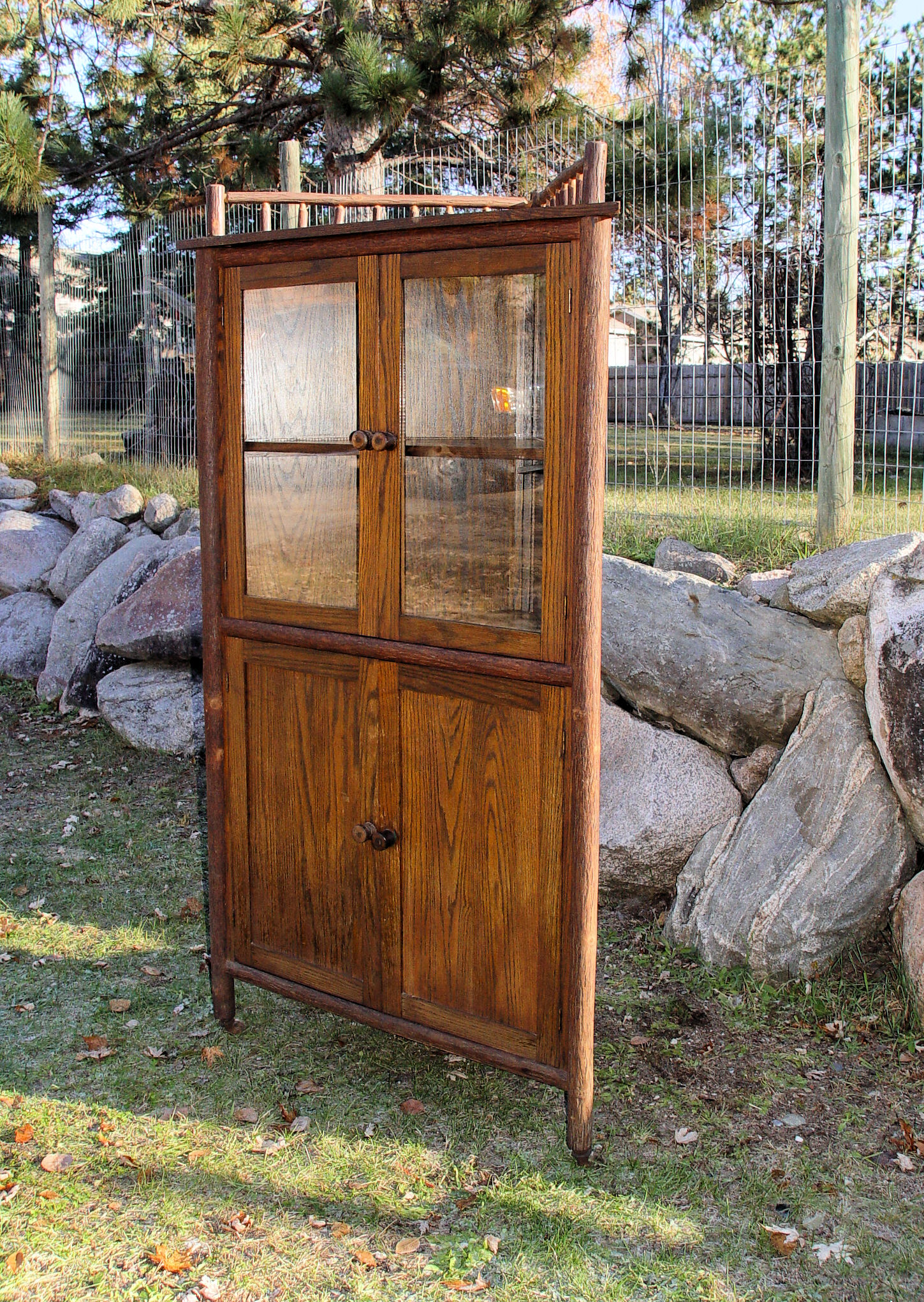 Scarce Old Hickory
                                        Martinsville, IN Corner Cabinet