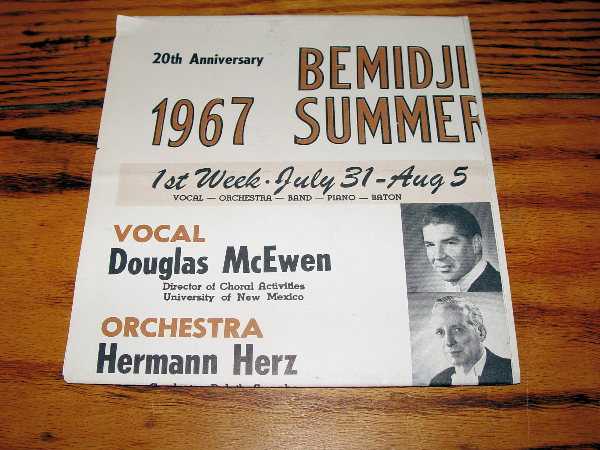 1967 Bemidji, MN State College Music Clinic Poster
                Ted Thorson