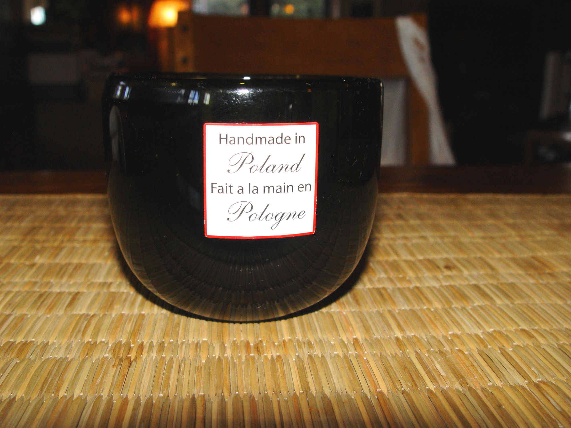 Vintage Hand Blown Deep
                                        Green Glass Handmade in Poland