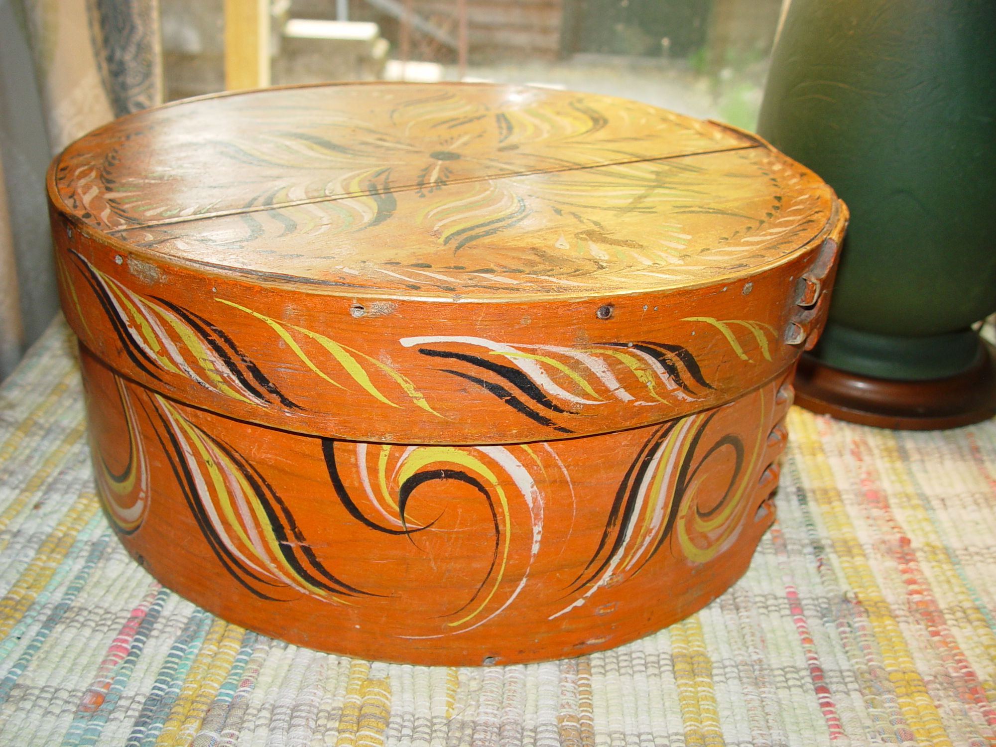 Large
                        Viksdal Norwegian Rosemaled Folk Painted Pantry
                        Ca. 1880s - 90s