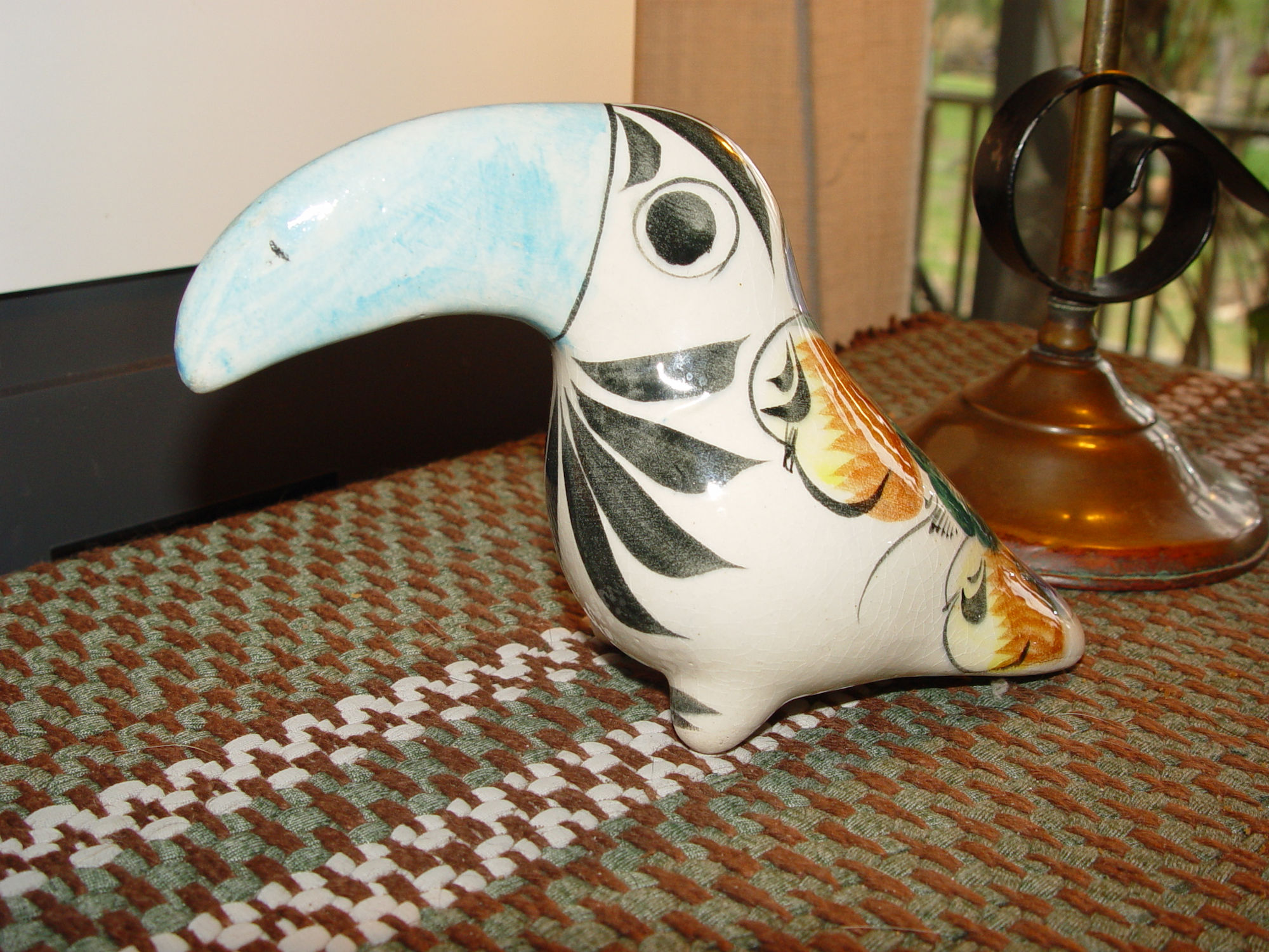 Vintage Tonala Mexican Folk
                                        Art Pottery Toucan Bird