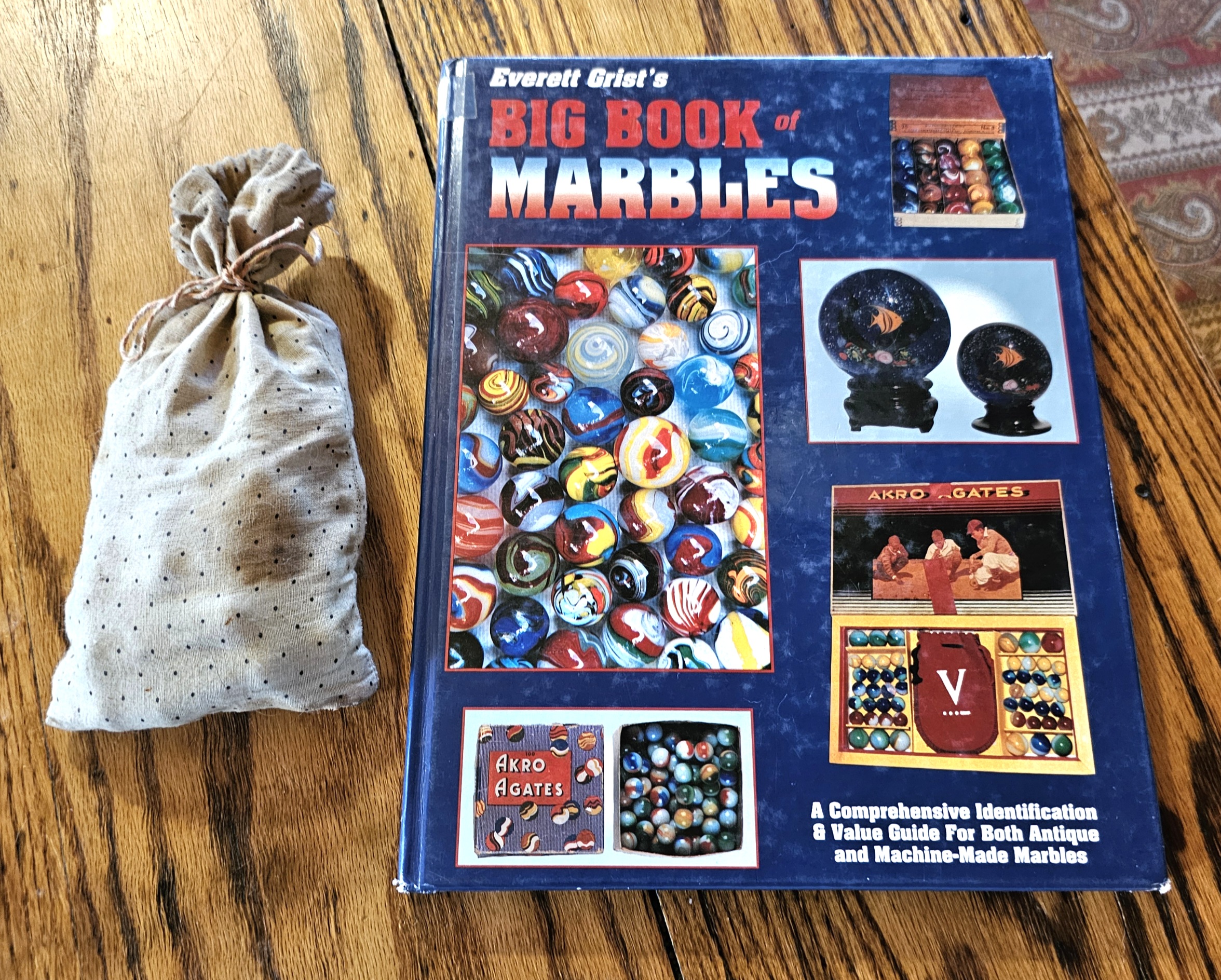 Bag of Vintage Marbles and
                                        'Big Book of Marbles' Book 1993