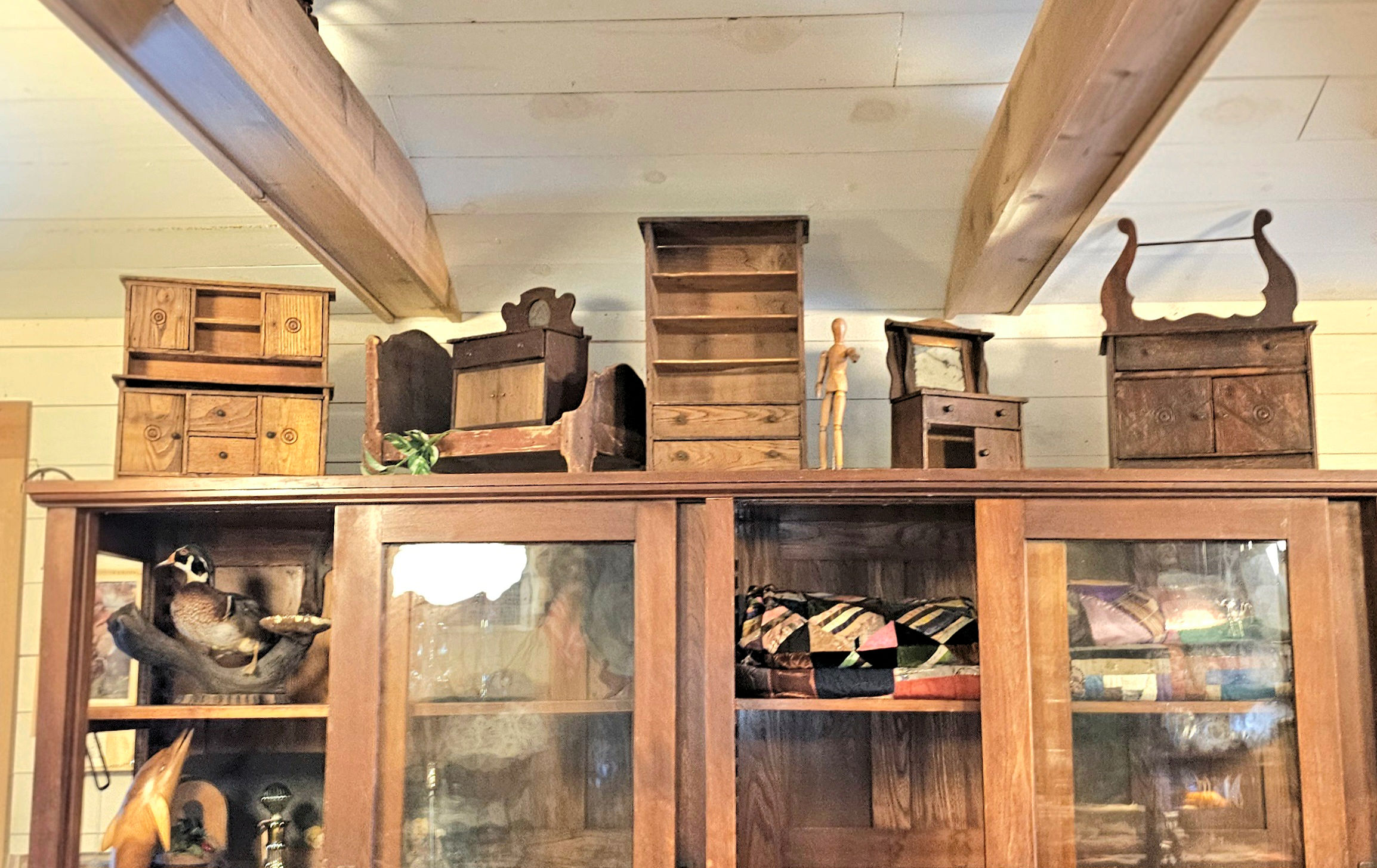 Set of Six Antique Wooden
                                        Child's Doll Furniture Lot