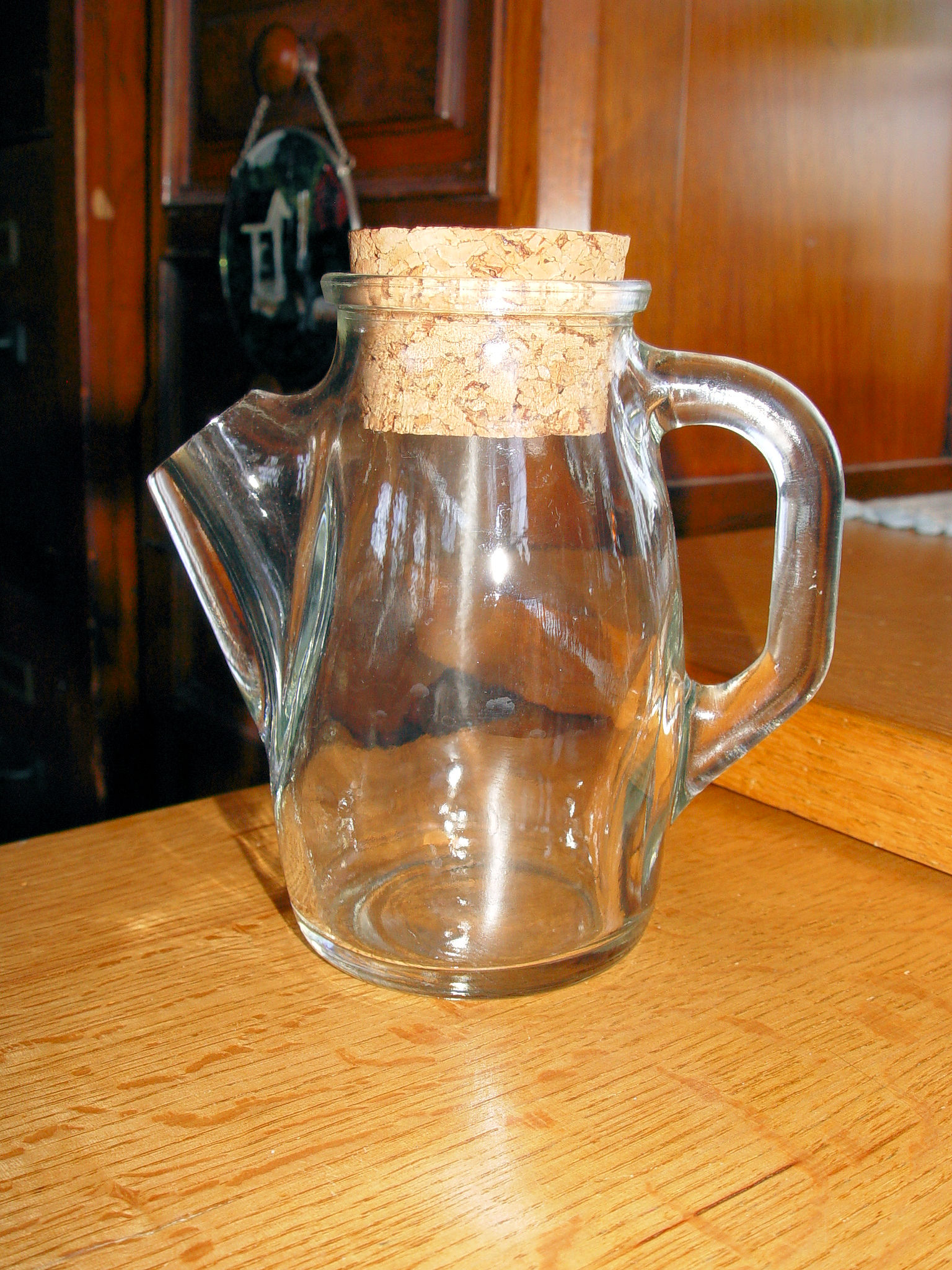 Vintage
                        Unique Snub Nosed Glass Pitcher by Westmoreland