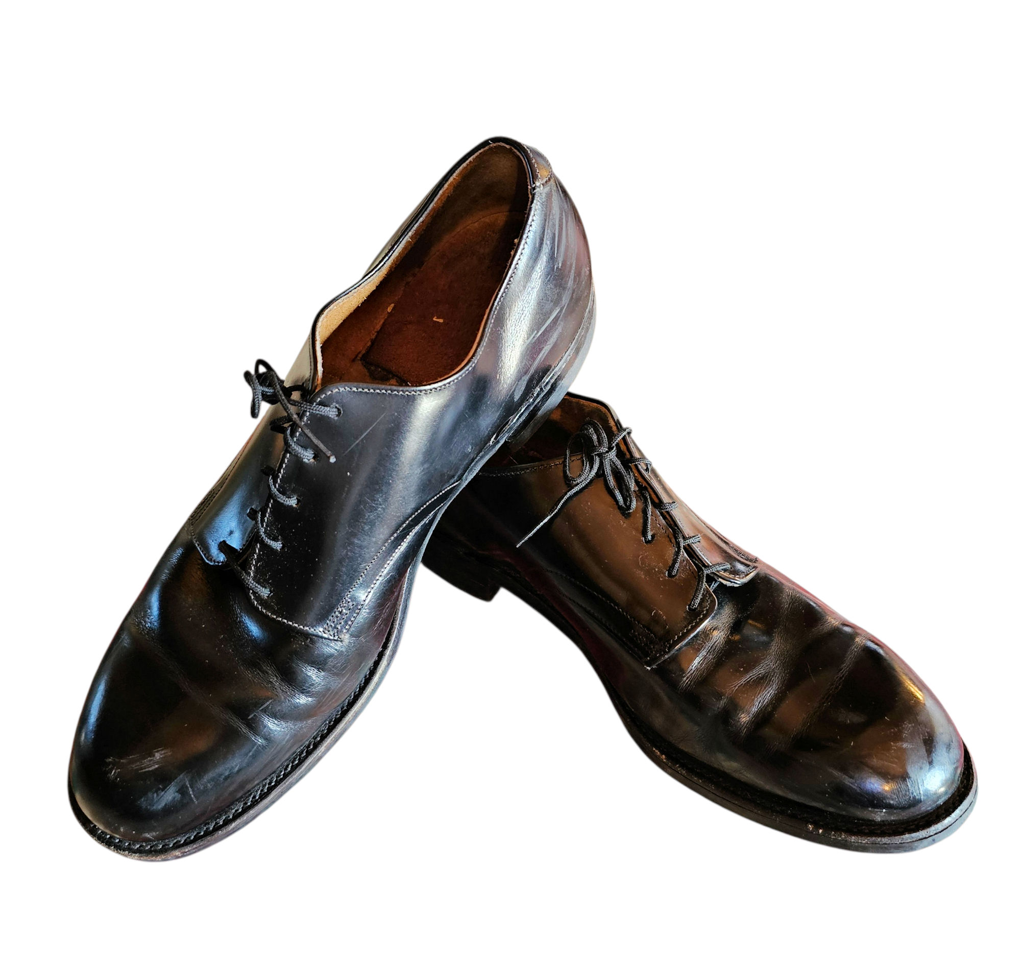 Vintage
                        Black leather Biltrite Imperial oxford US Navy
                        service shoes