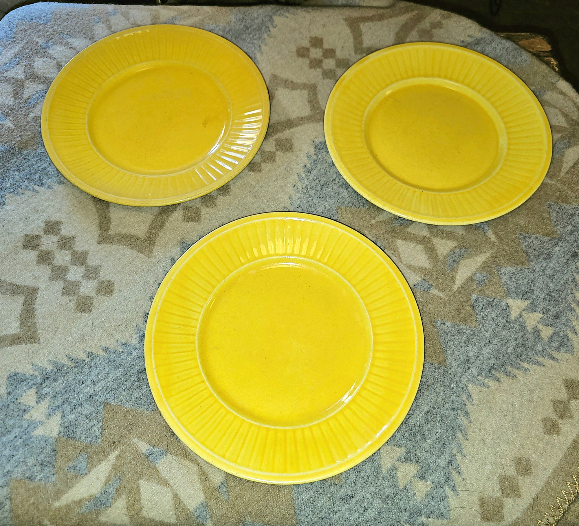 1930s (3)
                                        Red Wing GYPSY TRAIL Reed
                                        Pattern Yellow Dinner Plates