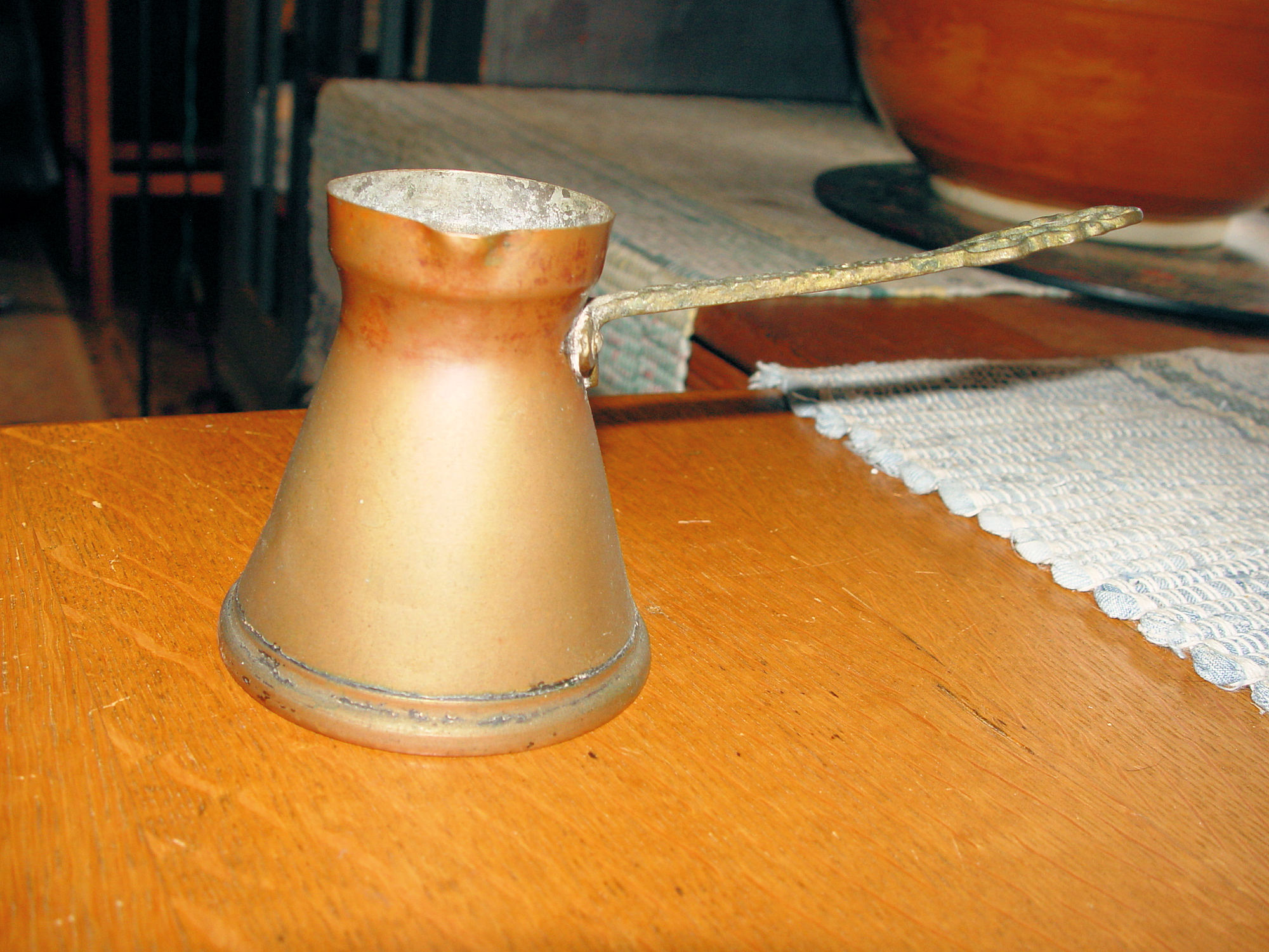 Turkish
Antique Traditional Cezve / Ibrik Coffee Pot,
Copper