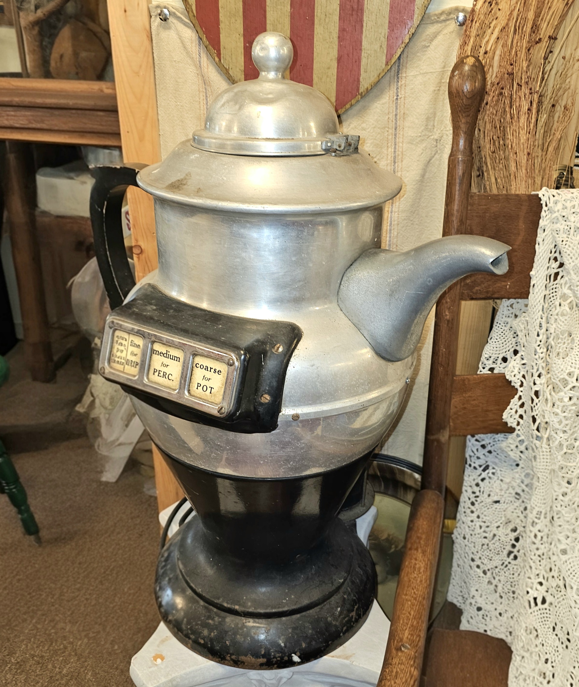 Antique
                        American Duplex Coffee Grinder 1930s - Art Deco
                        Store Fixture