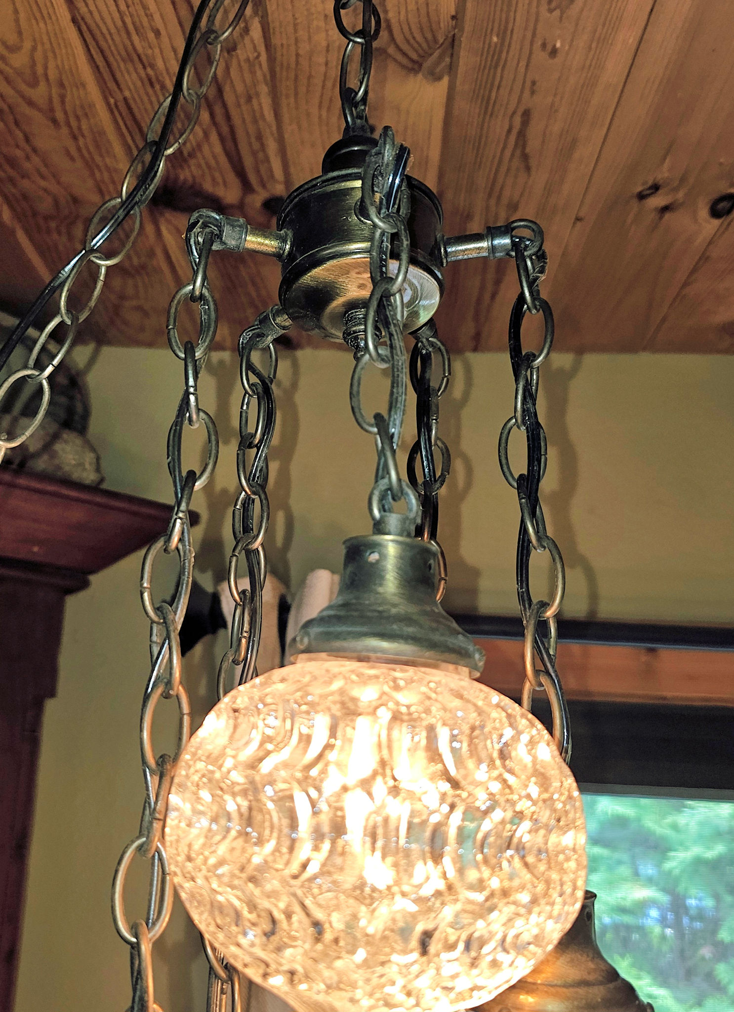 Mid-Century 5 Globe 5 Tier Hollywood Regency
Teardrop Swag Lamp