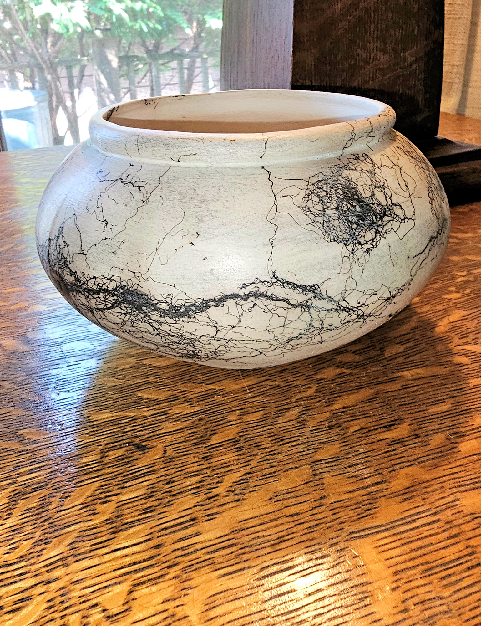 Vintage Horsehair Studio
                                        Pottery Bowl Southwest Raku Bowl
                                        Pot Signed