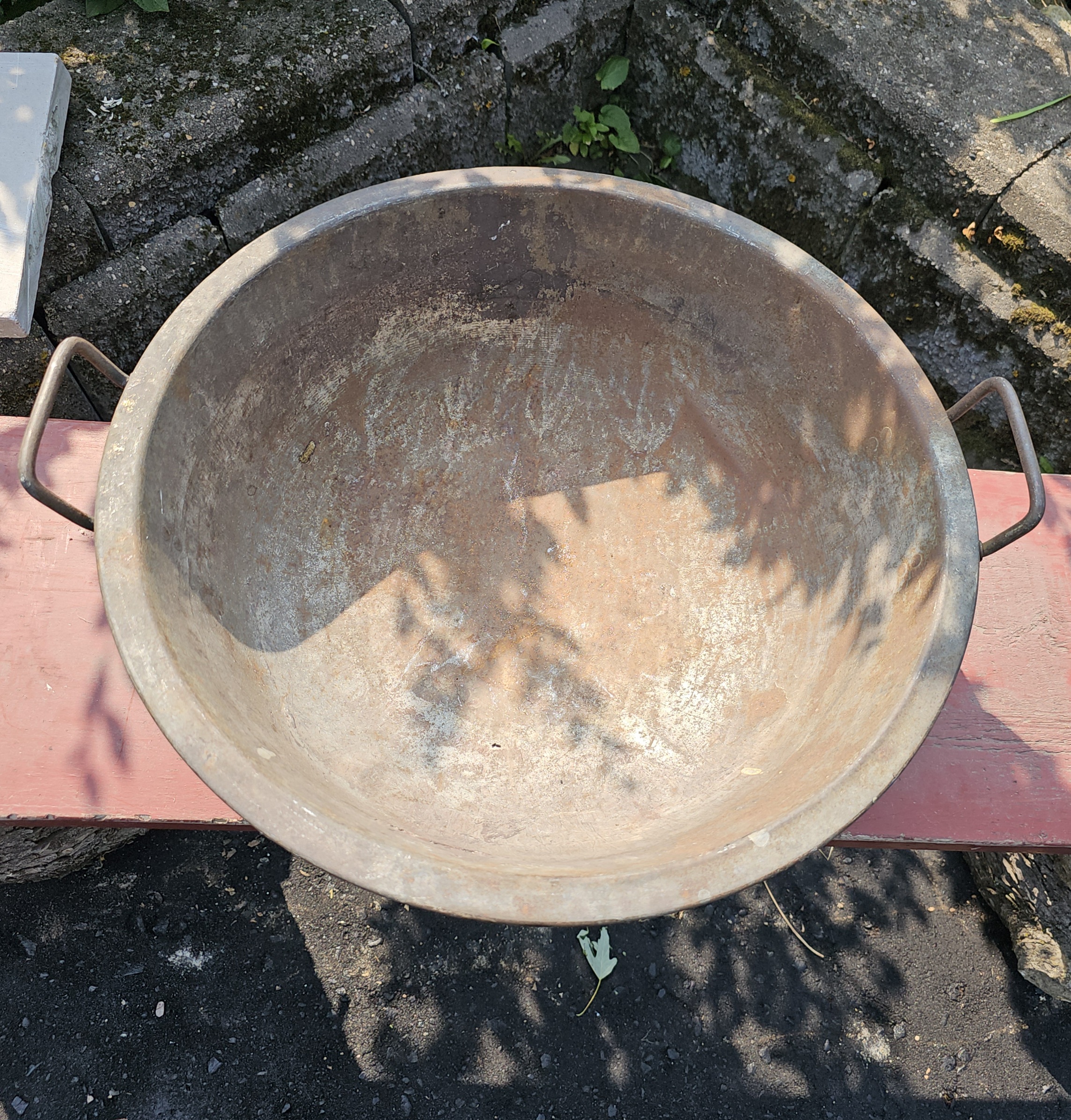 Rustic Logging Camp Kitchenware - Early 19.5"
Steel Double Handled Mixing Bowl