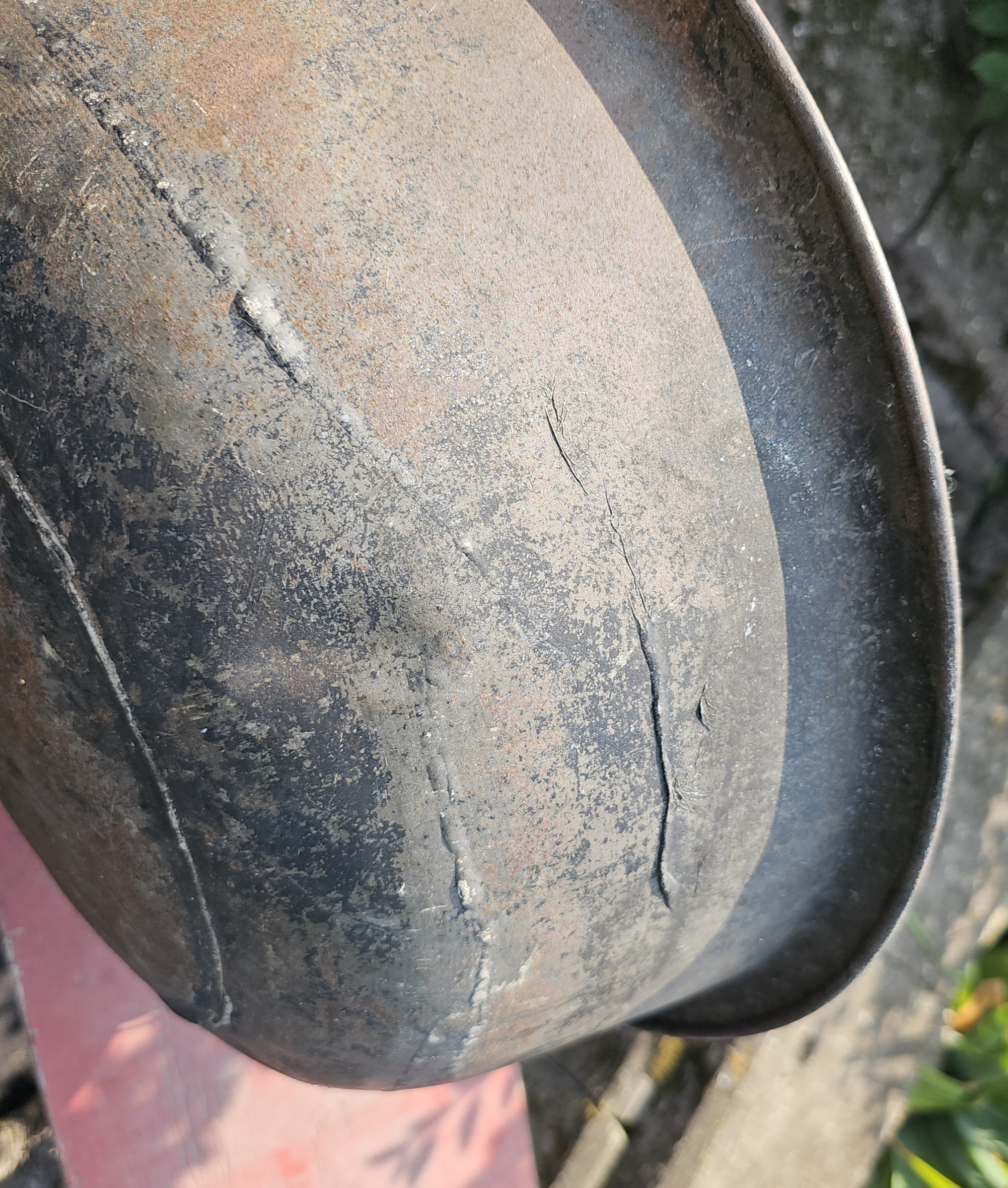 Rustic Logging Camp Kitchenware - Early 19.5"
Steel Double Handled Mixing Bowl