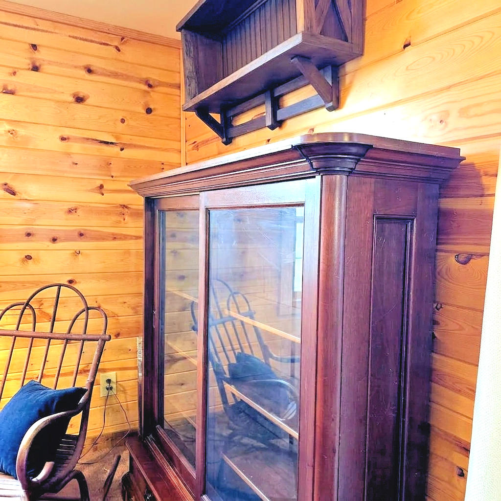 1880s Library or Parlor Walnut Bookcase with
Sliding Glass Doors