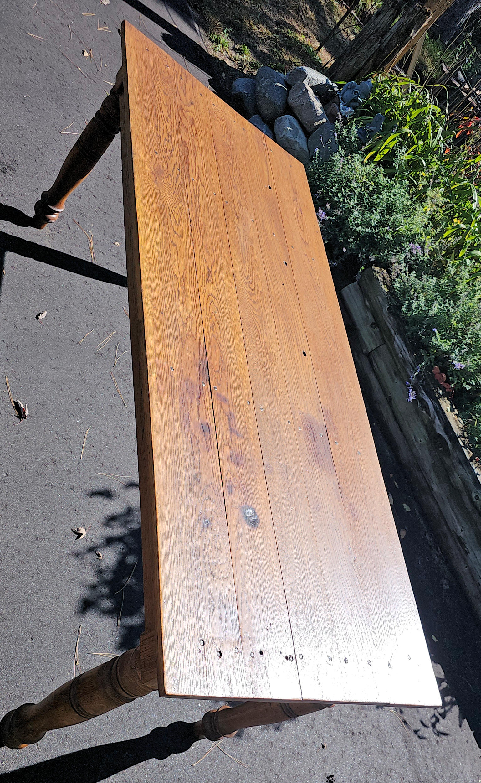 Late 1800s Oak Farmhouse Table - Country Primitive
- Turned‑Leg Base
