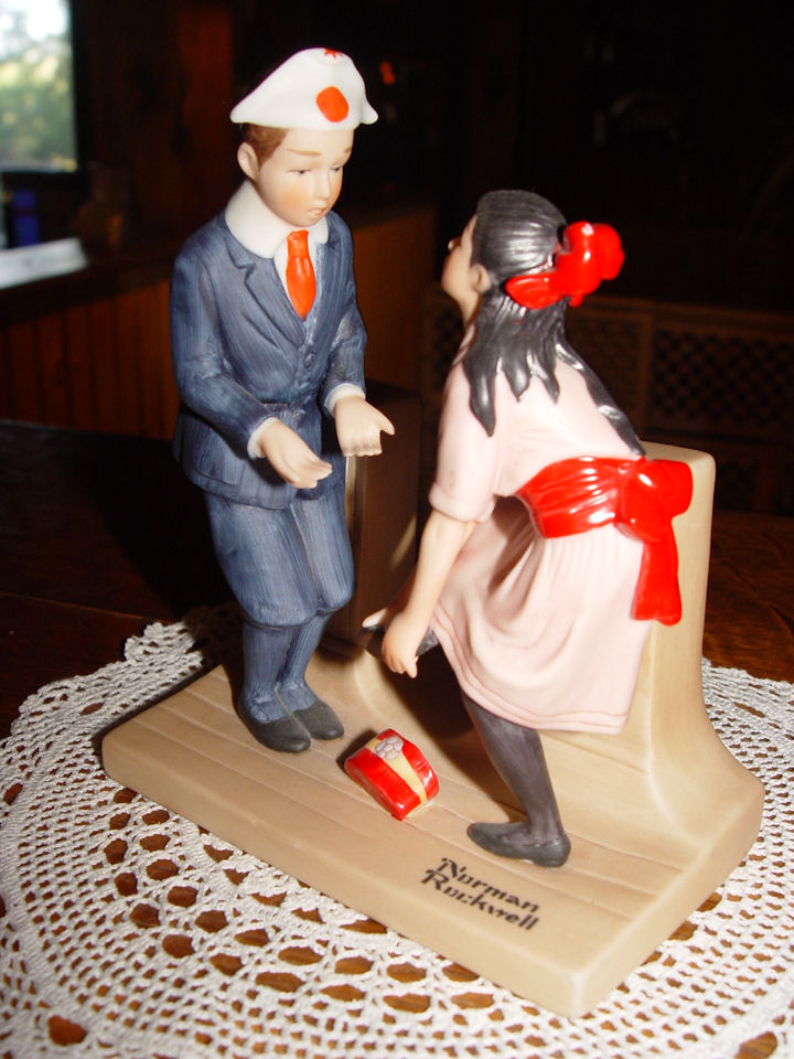 1980 'First Dance' Rockwell
                                        Figurine, The Danbury Mint