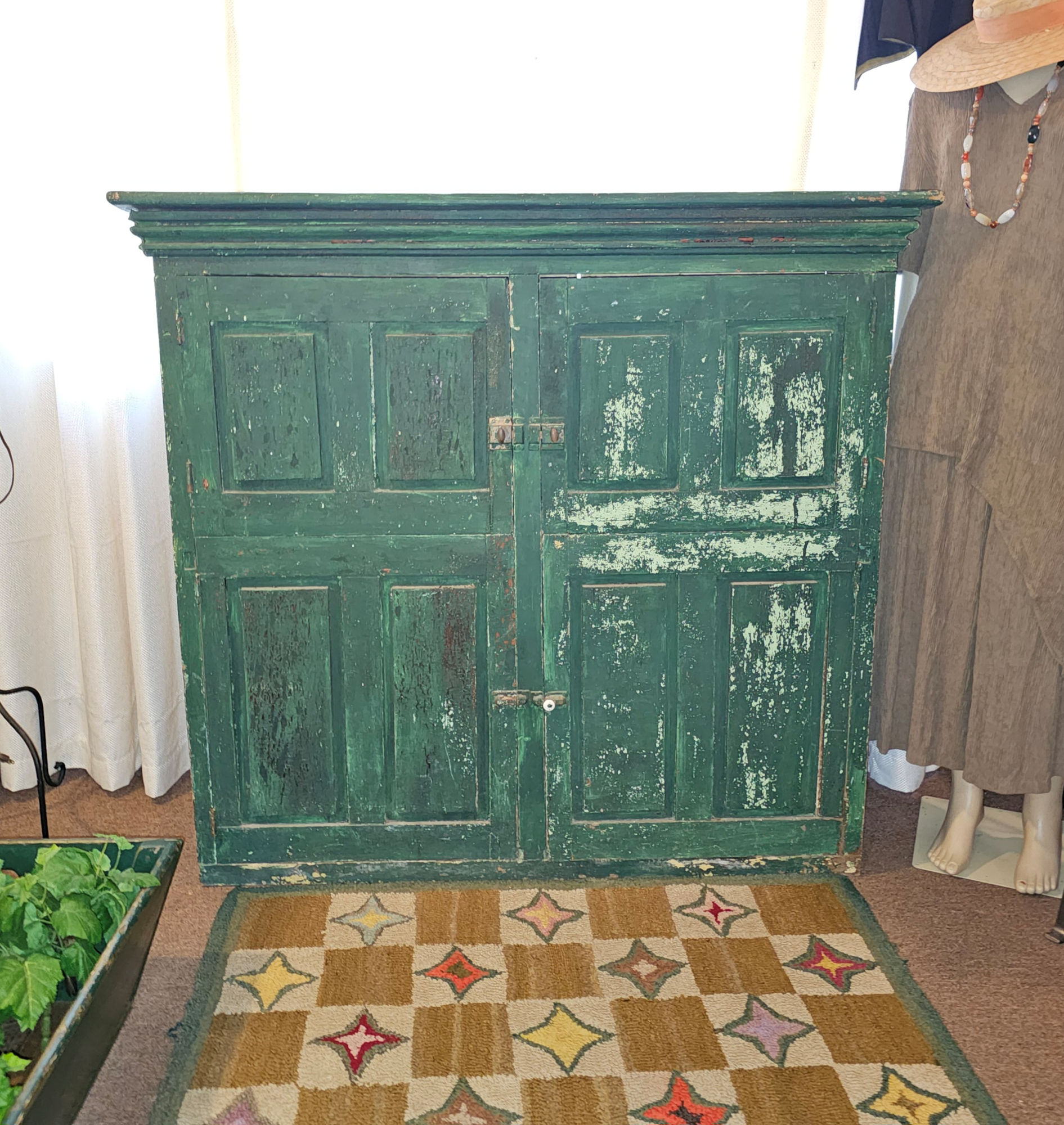 19th Century
                        Primitive Painted Canadian Housekeepers
                        Cupboard