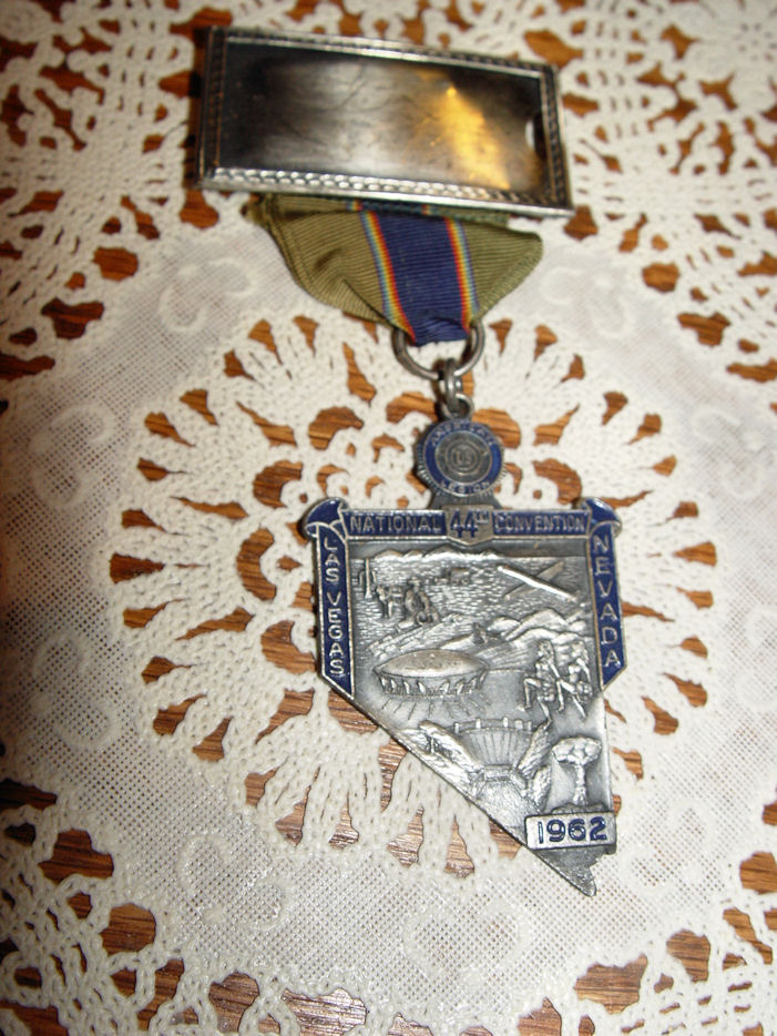 1962 American Legion
                                        Veterans Medal 44th National
                                        Convention; Las Vegas NV