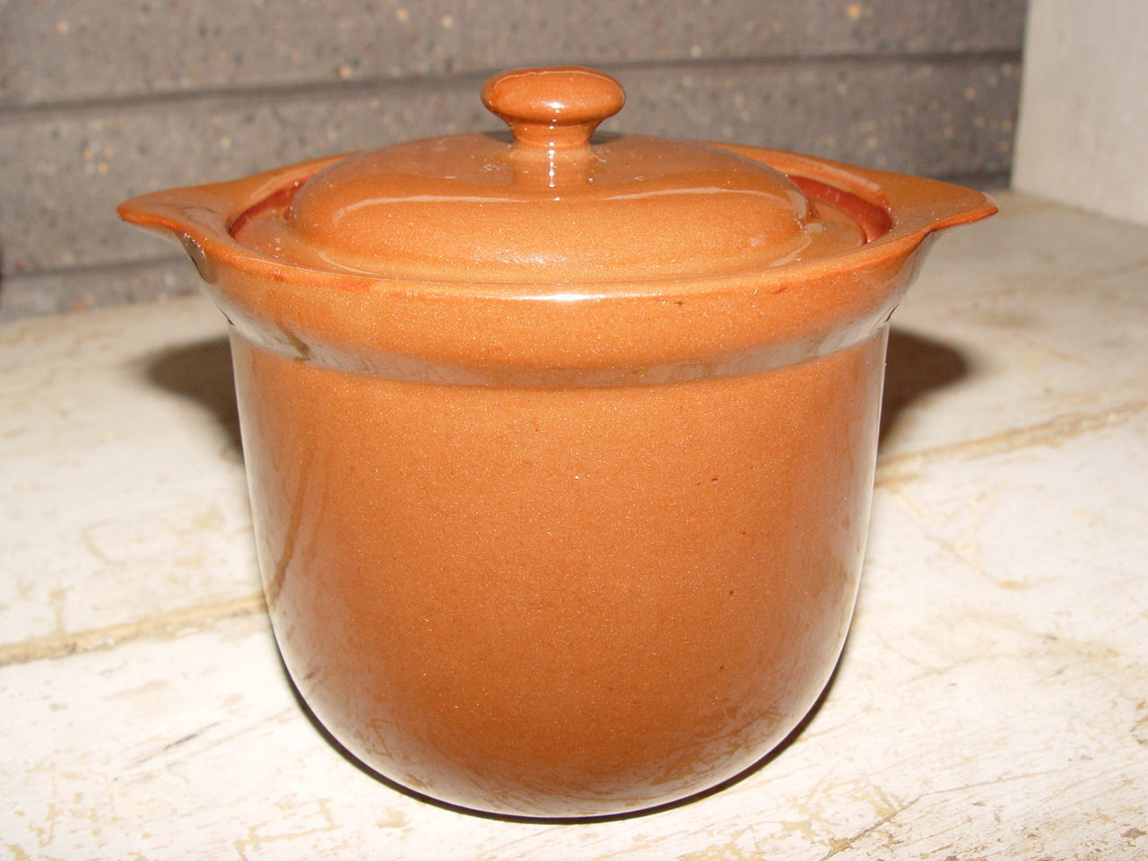 Vtg Oxford Earthenware
                                        Redware Pottery Ohio ~ Lidded
                                        Pot