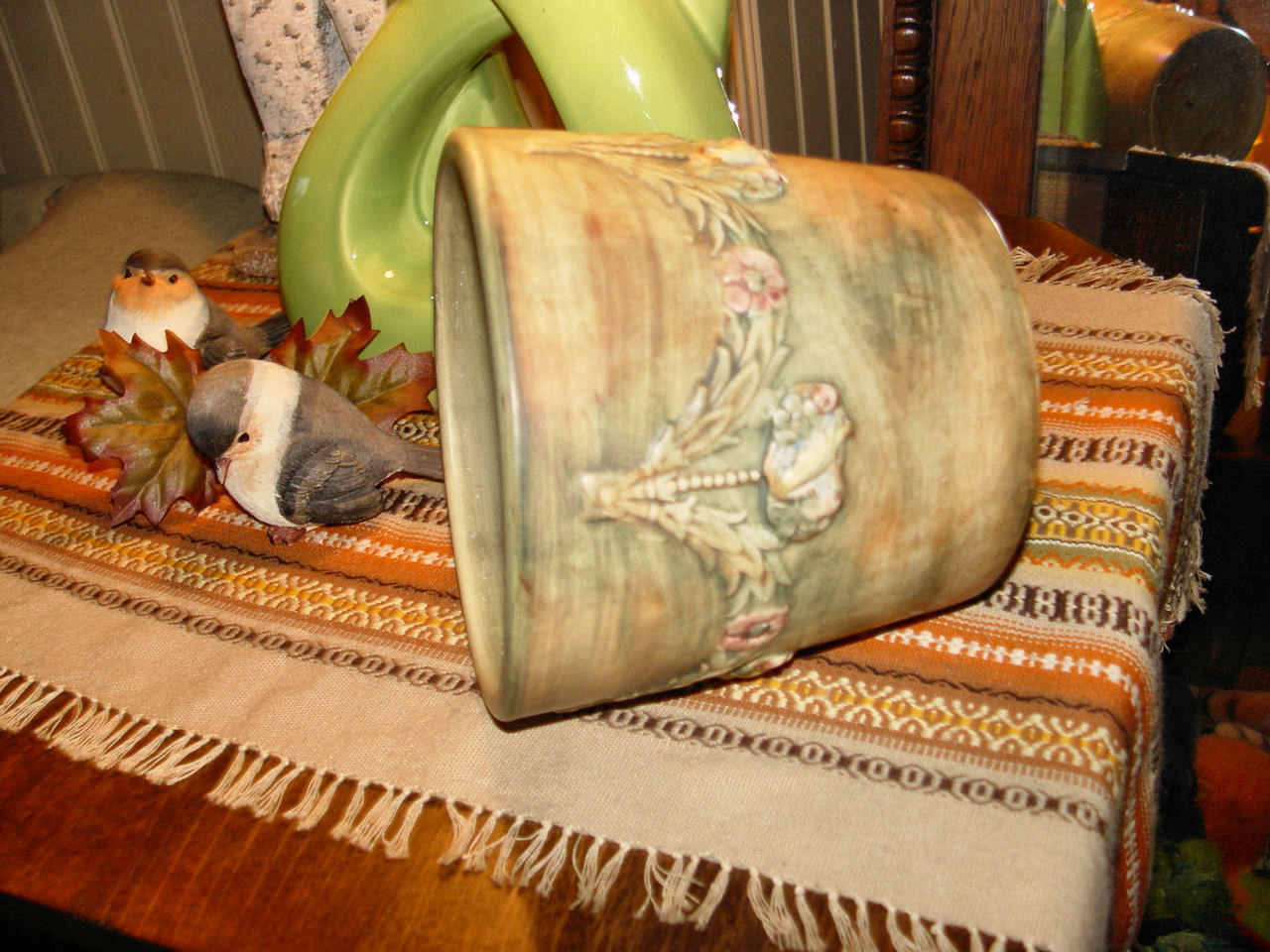 Weller Art Pottery Flemish Woodcraft Nouveau
                Jardiniere